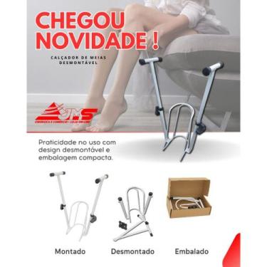 Imagem de Calçador De Meias De Compressão Mordomo Idosos Montável Lipedema ortop