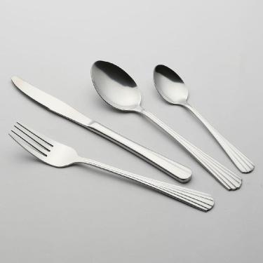 Imagem de Kit 24 Peças Talheres Faqueiro Home&Co Atlanta Aço Inox Prateado Faca Garfo Colher