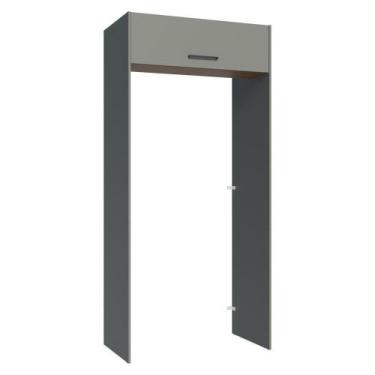 Imagem de Porta-geladeira 103 Cm 1 Porta Basculante Cinza/rustic/cinza Agata Mad