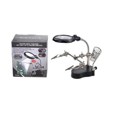 Imagem de Estação De Solda Com Lupa Iluminada Por LED E Clipes Auxiliares, Ferra