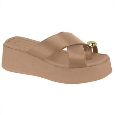 Imagem de Sandália Feminina Beira Rio Tamanco Salto Conforto 8530114 Tamanho:35C