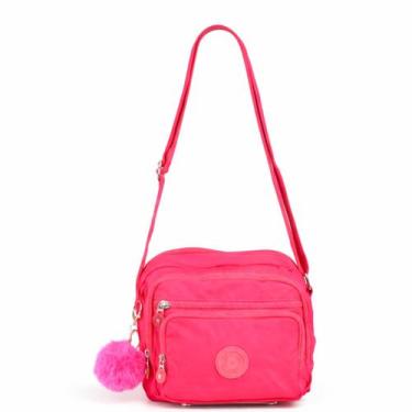 Imagem de Bolsa Transversal Feminina Compacta Pequena Alça Ajustável Chaveiro Zí