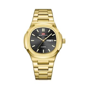 Imagem de Relógio De Quartzo Masculino Em Aço Inoxidável Com Malha, Luz Noturna,