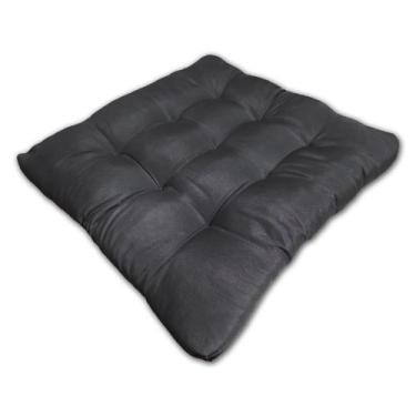 Imagem de Almofada Futon Assento Decoração 50x50cm Flat Cinza Escuro Cód. 2480 -