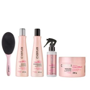 Imagem de Kit Antifrizz Profissional C.Kamura Liss Effect 4 em 1 com Escova Hair