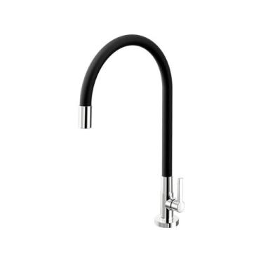 Imagem de Torneira Para Cozinha De Mesa Galiflex Black - Docol, Cromada e Preto