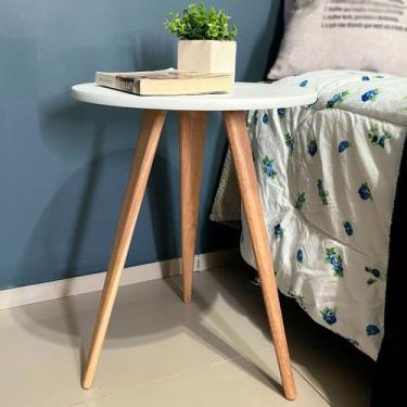 Imagem de Mesa De Canto Apoio Retro Decorativa Lateral Mesinha Centro - KISSMÓVE