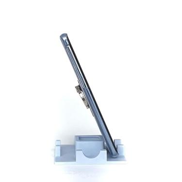 Imagem de Suporte de Mesa para Celular ou Tablet serve em todos os aparelhos - Modelo Quadrado (Branco)