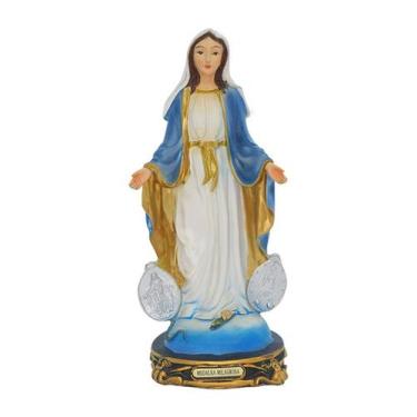Imagem de Nossa Senhora das Graças Medalha Milagrosa 20cm Resina - Prado Catholi