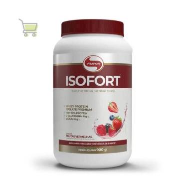 Imagem de Isofort Whey Protein Isolada 900g Vitafor, Frutos vermelhos