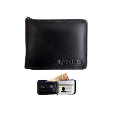 Imagem de Carteira Masculina Horizontal Couro Legitimo Fecho Ziper-Masculino
