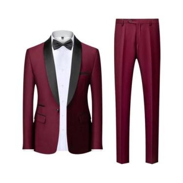 Imagem de Terno Masculino Casual De Negócios Para Casamento E Festa, Tamanhos M-