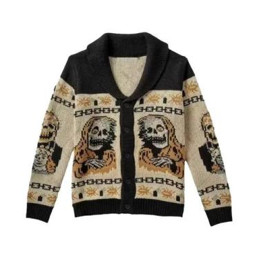 Imagem de Suéter De Manga Longa Com Padrão De Fantasma Y2K Harajuku Para Homens 