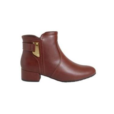 Imagem de Bota Comfortflex Cano Curto Feminino Salto Bloco-Feminino
