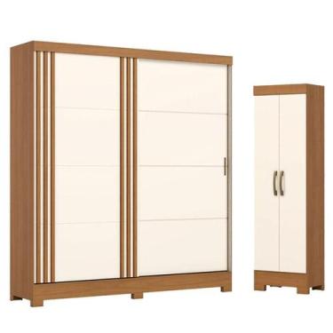 Imagem de Guarda Roupa Solteiro 02 Portas de Correr 03 Gavetas Prime com Armario