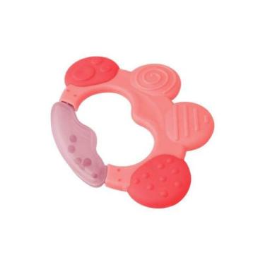Imagem de Mordedor Chocalho Silicone Para Bebê Clingo Rosa