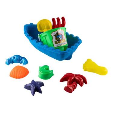 Imagem de Kit Praia Criança Balde Barco Pázinha Forminha Brinquedo - Surf Radica