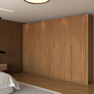 Imagem de Guarda-Roupa Casal Aura 6 Portas 6 Gavetas Cinamomo - Panorama Móveis