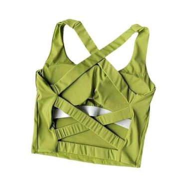 Imagem de Sutiã Esportivo Feminino Respirável Com Efeito Push-up Para Yoga, Fitn