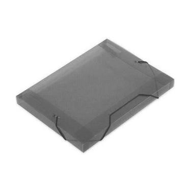 Imagem de Pasta Plástica com Elástico Pequena 25x16x2cm Fumê ACP, fumê, 25cm x16