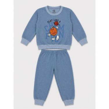 Imagem de Conjunto Infantil Mini Urban Style Moletom Peluciado Menino Inverno - 