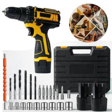 Imagem de Parafusadeira Furadeira Sem Fio 2 Baterias 15V Recarregáveis Bivolt Co