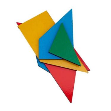 Imagem de Quebra Cabeça Desafio Monte O T Raciocínio Lógico Tangram - Maninho Br