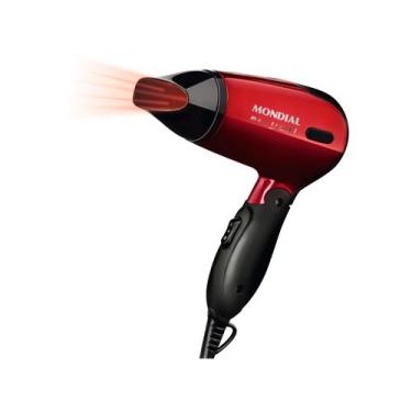Imagem de Secador Mondial Mini Dobrável Portátil Max Travel Bivolt, Preto e Verm