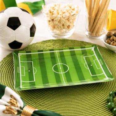 Imagem de Petisqueira De Vidro Campo De Futebol Brasil Copa Do Mundo Prato Para 