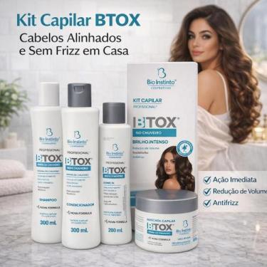 Imagem de Bio Instinto Kit Capilar Btox Capilar Colágeno 4 Itens Shampoo Condici