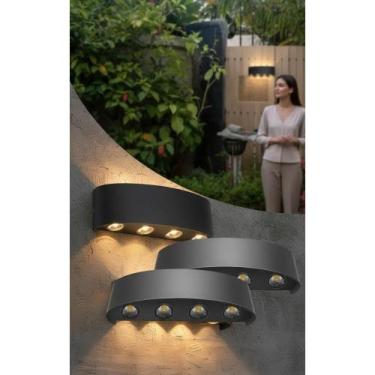 Imagem de 3 Arandelas LED 8W 8 Fachos Facho Quente Parede Externa IP65 - Congrat