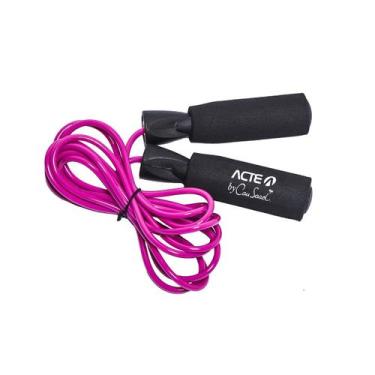 Imagem de Corda Pular Pvc Rolamento Rosa By Cau Saad - Acte Sports