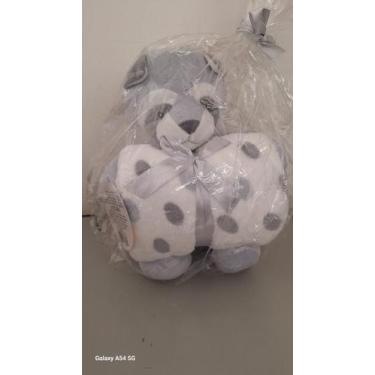 Imagem de Bichinho de Pelúcia com Manta 26cm - Bene Casa, Cinza