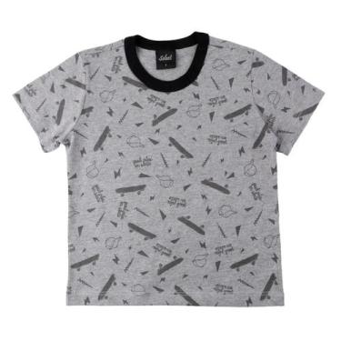 Imagem de Camiseta Masculina Infantil Skate Cinza Rovitex - Select Rovitex, 3