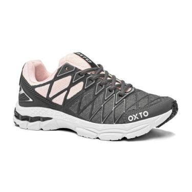 Imagem de Tênis Feminino Academia Confortável - Oxto, Cinza, Rosa, 38