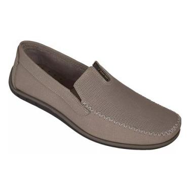 Imagem de Sapato Mocassim Masculino Pegada Couro Bege Areia 141605-05, 39, Bege