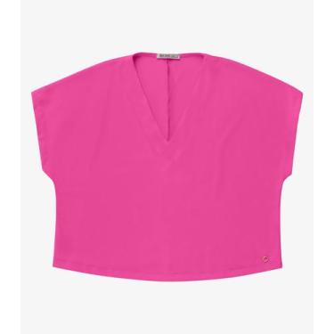 Imagem de Blusa Manga Morcego Plus Size Secret Glam Rosa, Plus G3, Rosa