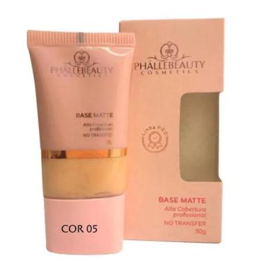 Imagem de Base matte alta cobertura efeito matte phallebeauty - Phállebeauty, CO