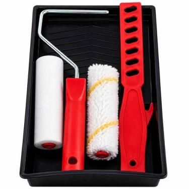 Imagem de Kit Para Pintura Multiuso Com 5 Peças (Rolos, Suporte, Misturador, Ban