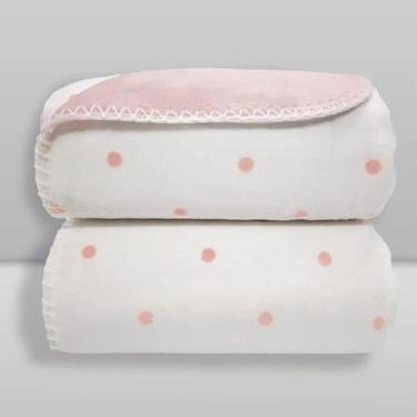 Imagem de Manta Bebe Micropolar Poá - LAÇO BEBE, Rosa