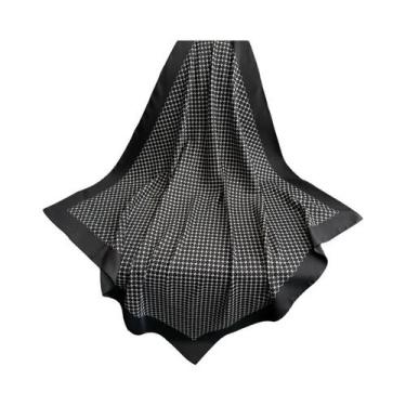 Imagem de Lenço De Seda Feminino 90x90cm, Moda Quatro Estações, Hijab, Acessório
