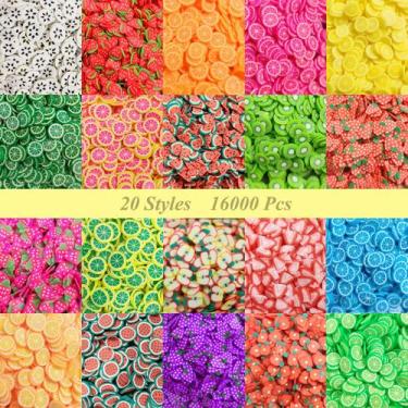 Imagem de Fruit Clay Slices Charms VEINARDYL Nail Art 3D Polymer Clay