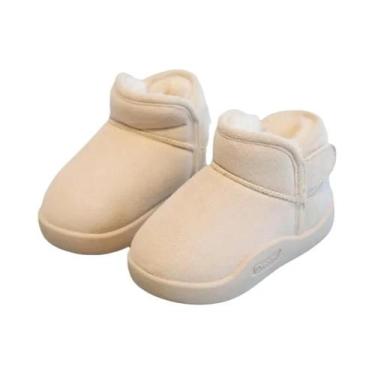 Imagem de Botas De Neve Para Crianças Pequenas, Botas Curtas Quentes De Pelúcia 