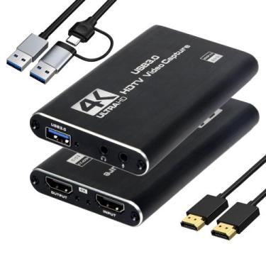 Imagem de Placa Captura Vídeo 4k Full Hd 1080p 60fps Hdmi P/Usb 3.0 - ws