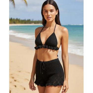 Imagem de Saída Praia Em Tricot Saia E Top Conjunto Feminino Verão - Madame Oliv