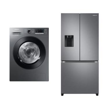 Imagem de Lava e seca Samsung WD11M 220 + Geladeira Samsung RF49 3 Portas Inox c