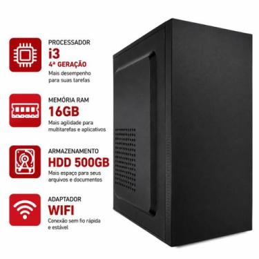 Imagem de Computador CPU Intel i3 De 4ª Geração 16gb Ram Ddr3 Hd 500gb Desktop T