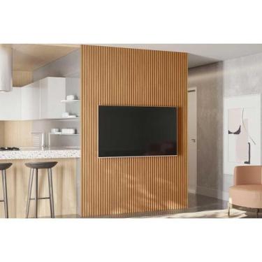 Imagem de Módulo Ripado 180cm p/ Painel de Sala Nature Fosco - Linea Brasil