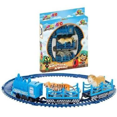 Imagem de Trem Trenzinho Expressinho Zoo Animais Com 11 Peças - Art Brink