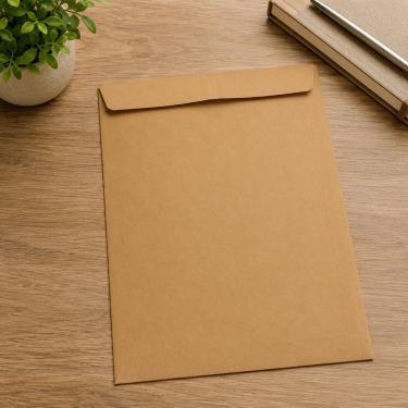 Imagem de Envelope Saco Papel Pardo SOF 32 229x324MM Caixa com 250 Unidades Acomoda Folhas A4